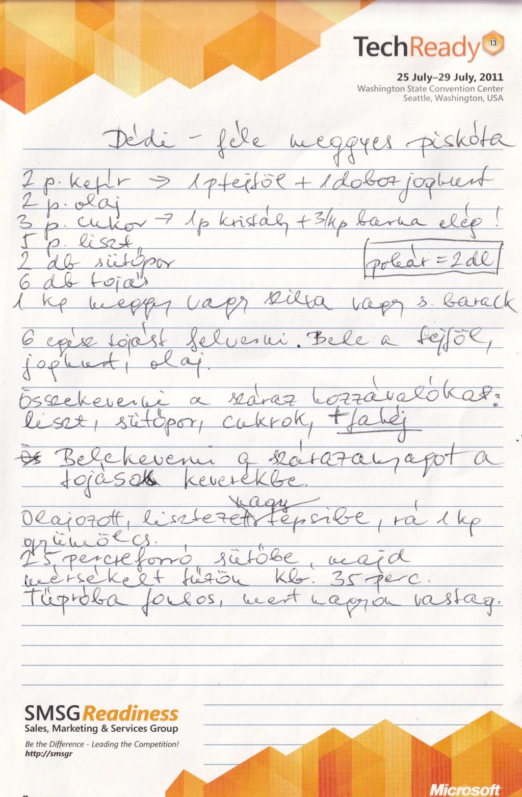 Dédi-féle meggyes piskóta