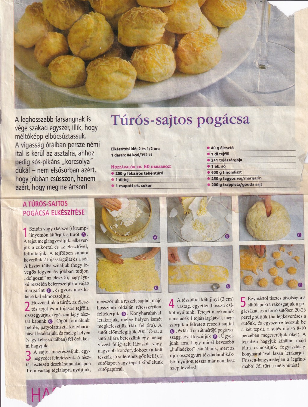 Túrós-sajtos pogácsa